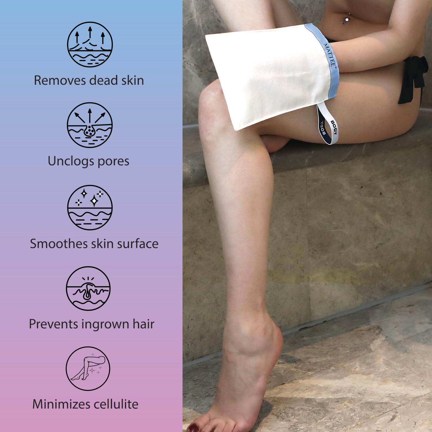 Guante Exfoliante Coreano Mattee 2 Piezas 100% Natural