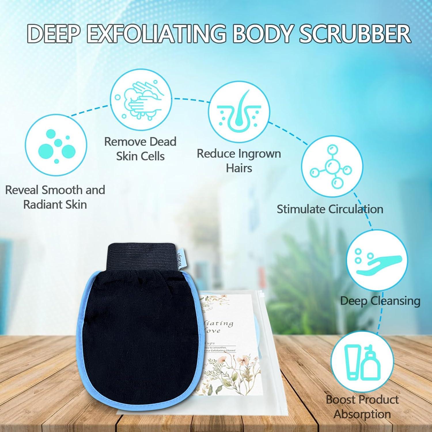 Mitón Exfoliante Corporal Coreano Wikups Negro 1 Pcs