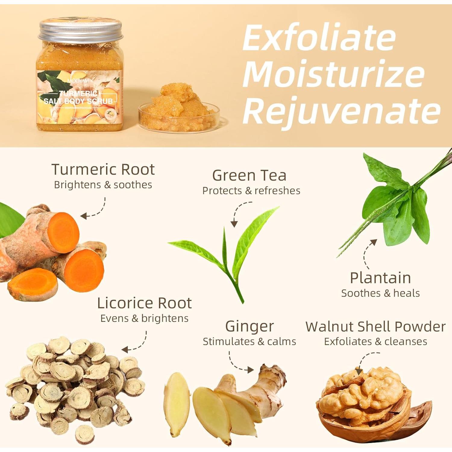 Exfoliante Corporal OUPEICHARM Sal Aguacate Cúrcuma 510g