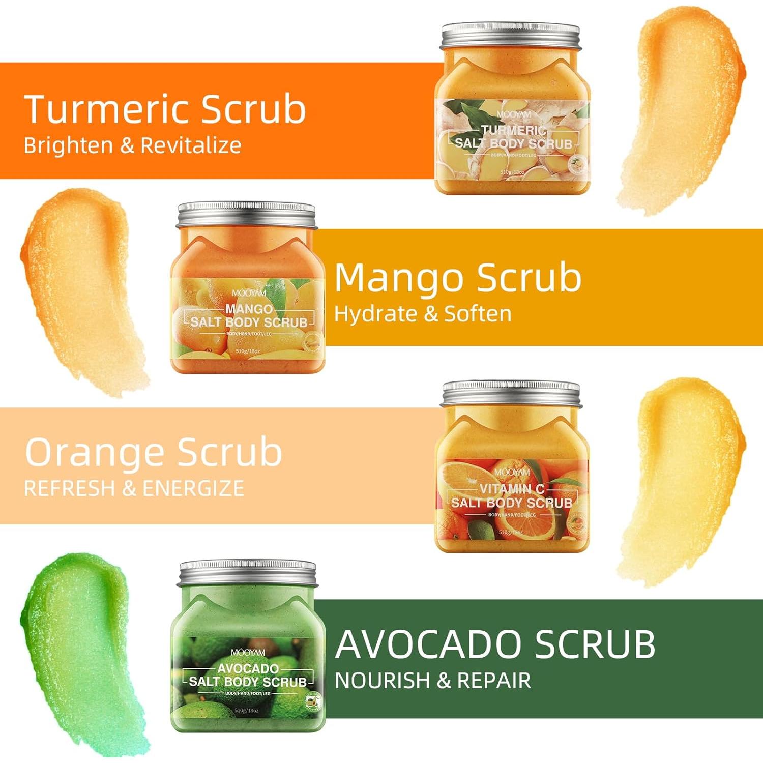 Exfoliante Corporal OUPEICHARM Sal Aguacate Cúrcuma 510g