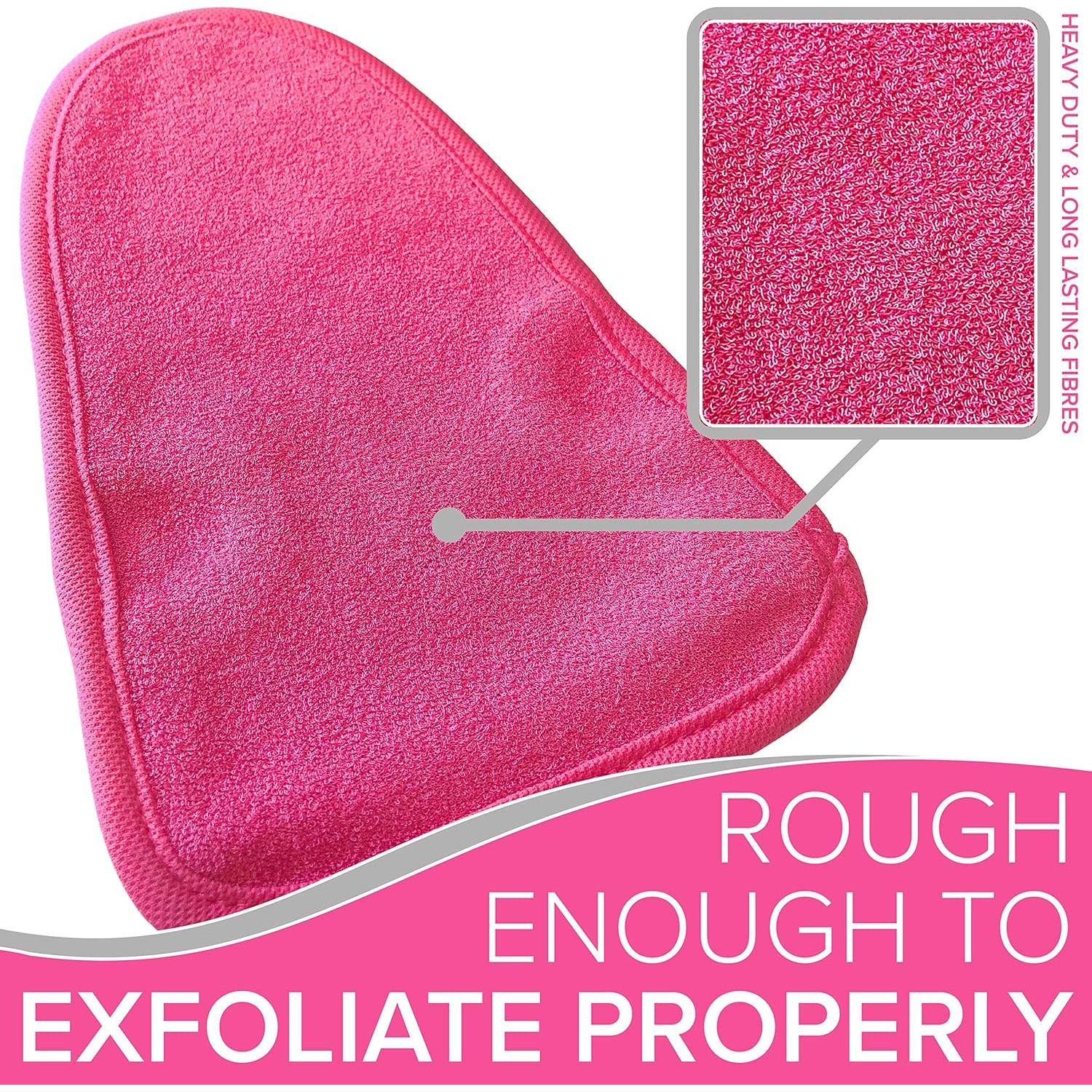 Guante Exfoliante NYK1 Rosa - Microdermoabrasión en Casa