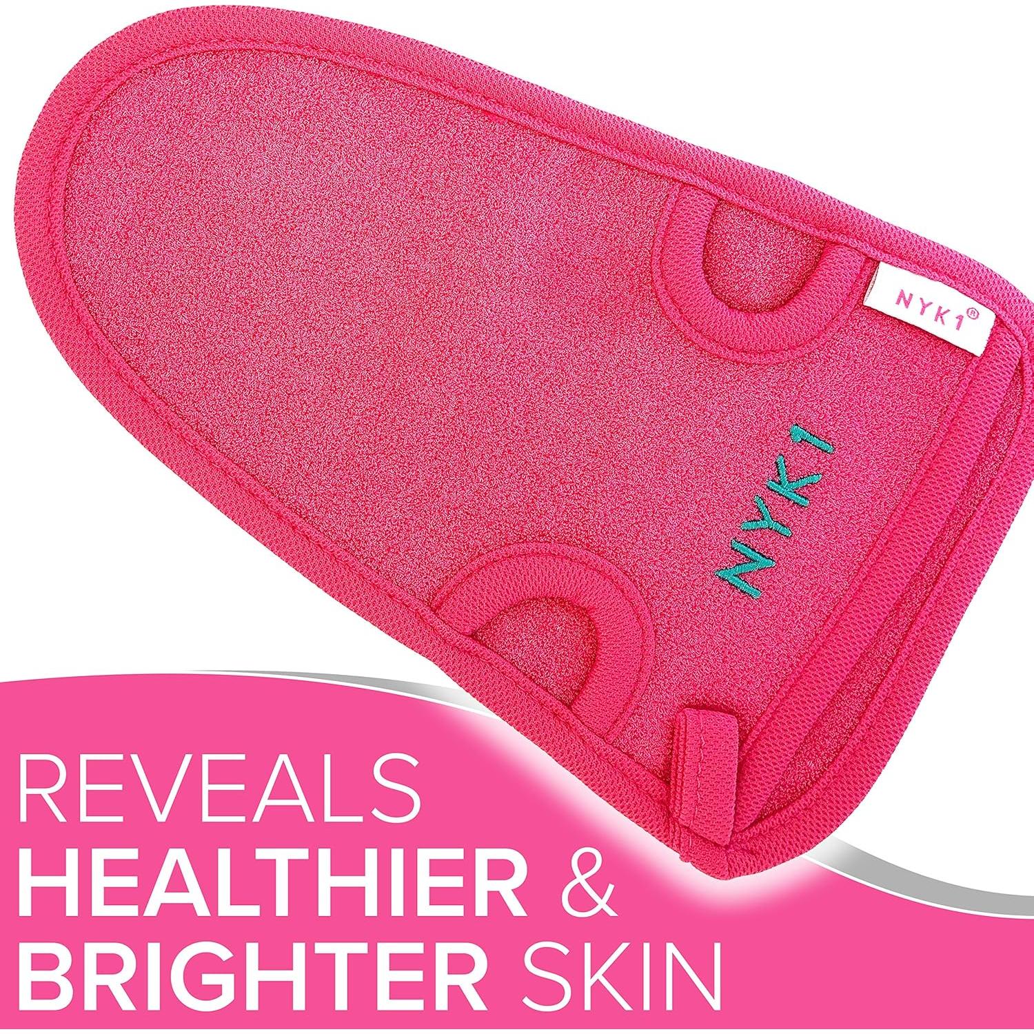Guante Exfoliante NYK1 Rosa - Microdermoabrasión en Casa