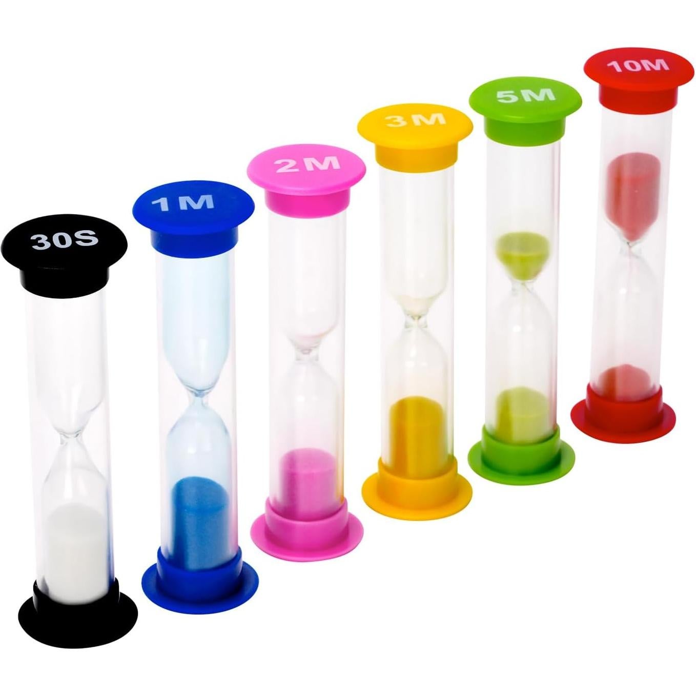 Temporizador de Arena I-MART Paquete de 6 Colores Variados