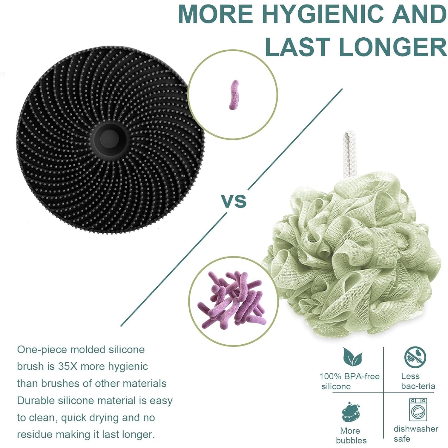 Cepillo Exfoliante de Silicona INNERNEED Negro 10,67 cm