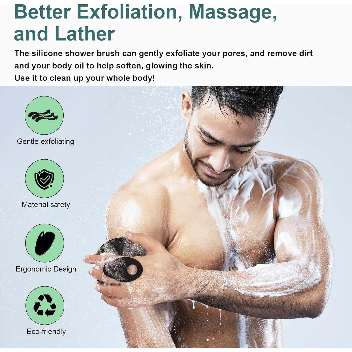 Cepillo Exfoliante de Silicona INNERNEED Negro 10,67 cm