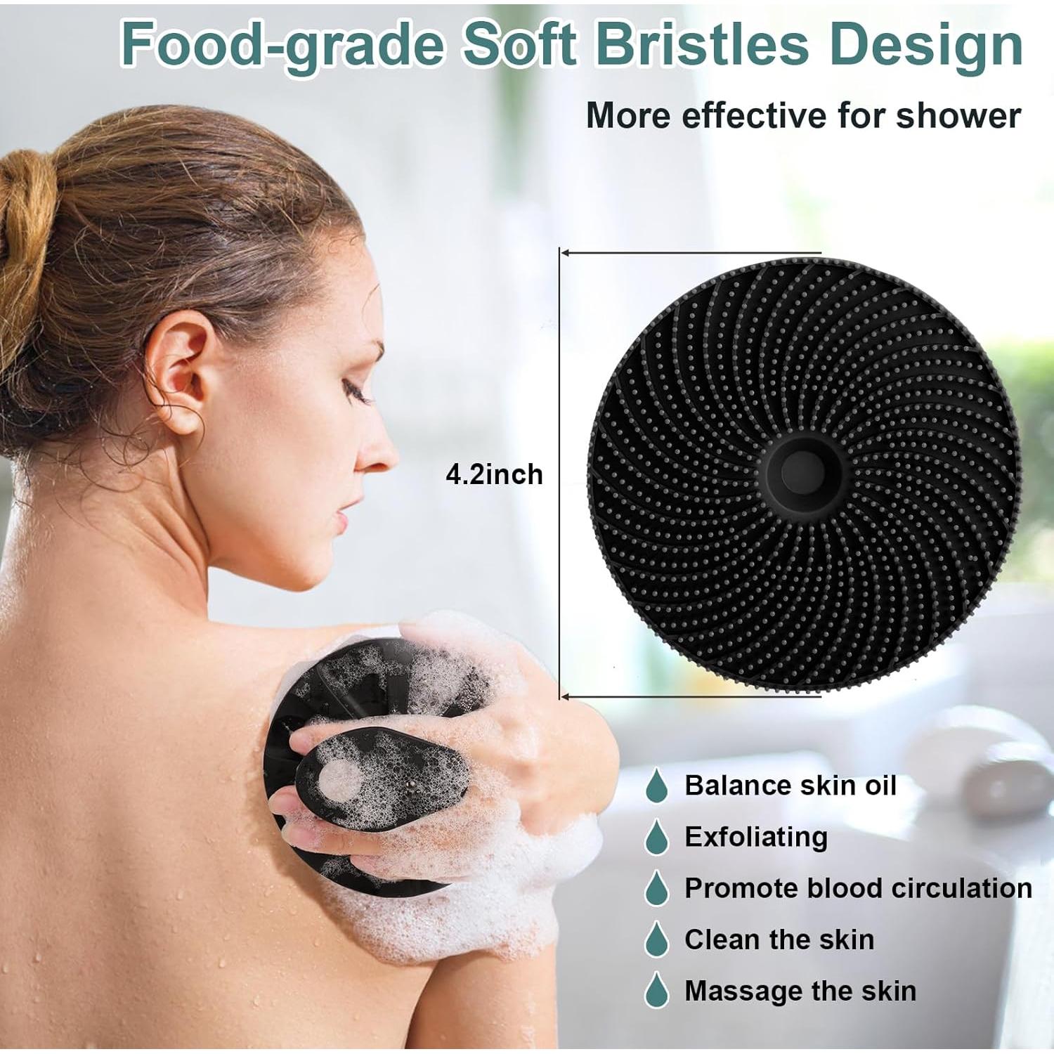 Cepillo Exfoliante de Silicona INNERNEED Negro 10,67 cm