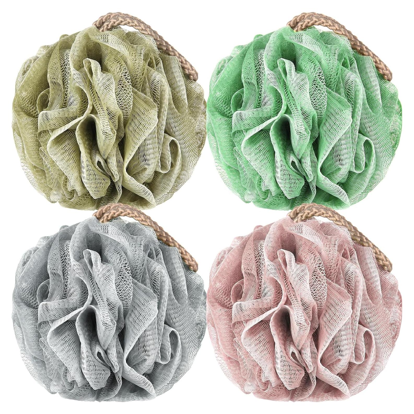 Paquete de 4 esponjas de lufa GoWorth exfoliantes 11,43 cm