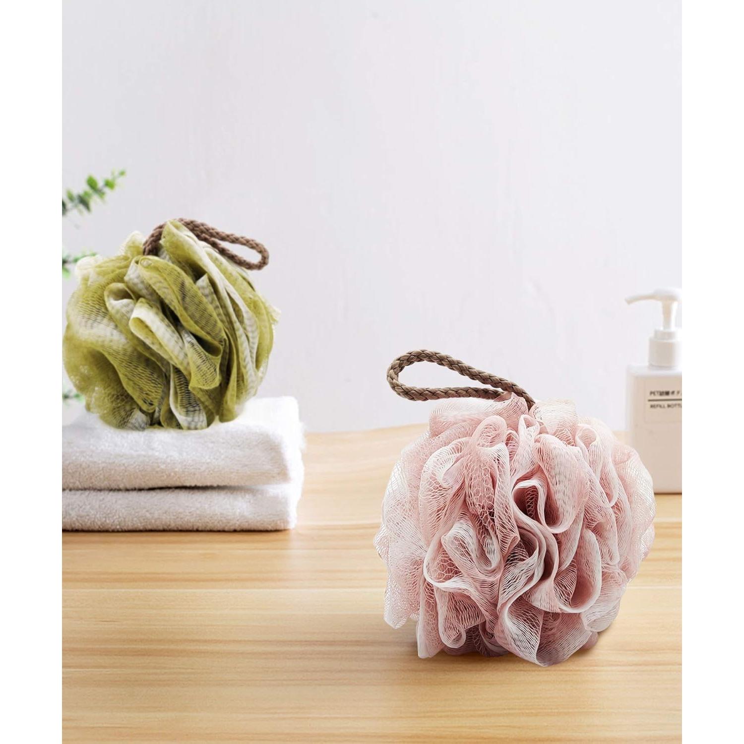 Paquete de 4 esponjas de lufa GoWorth exfoliantes 11,43 cm