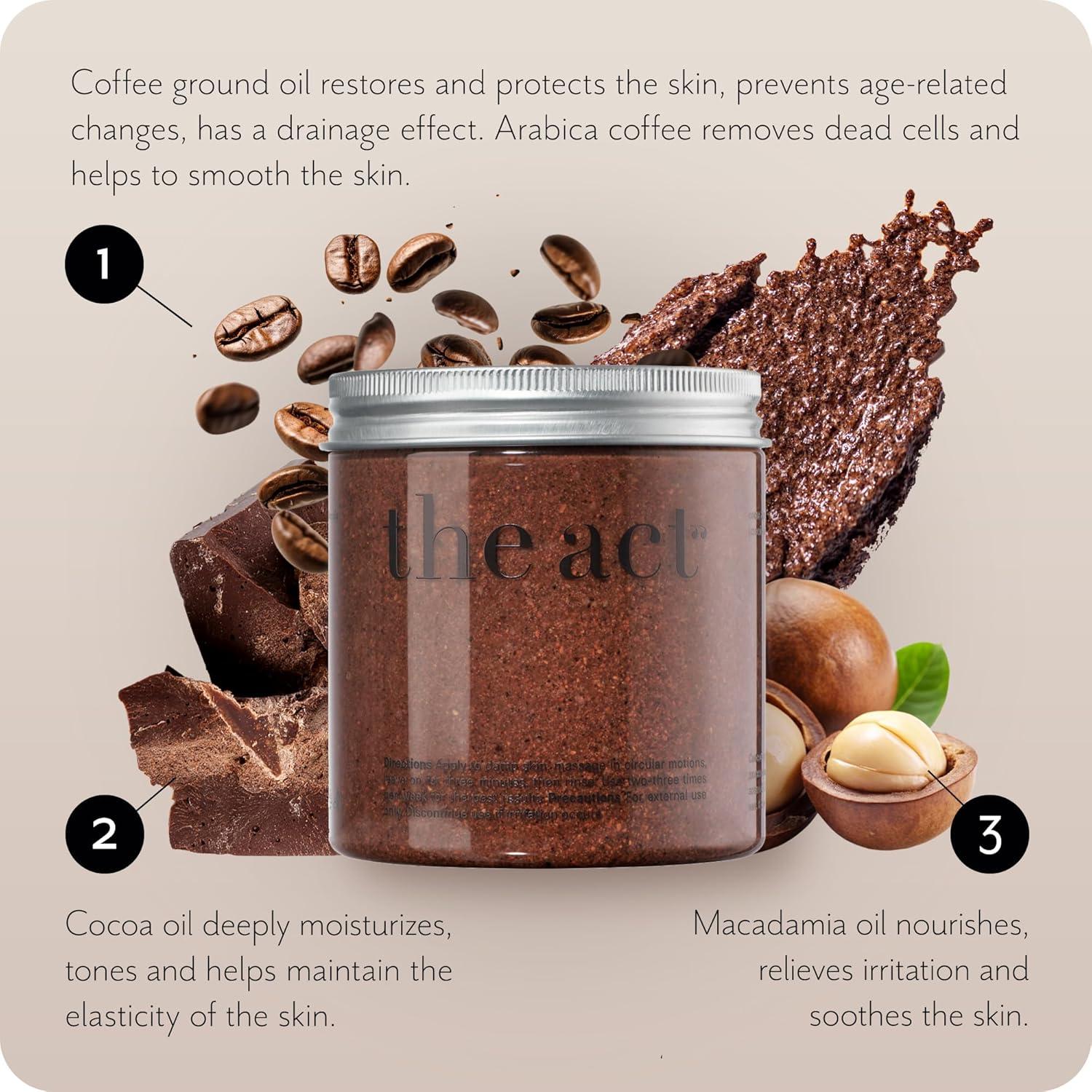 Exfoliante Corporal The Act 300g Cacao y Café Vegano