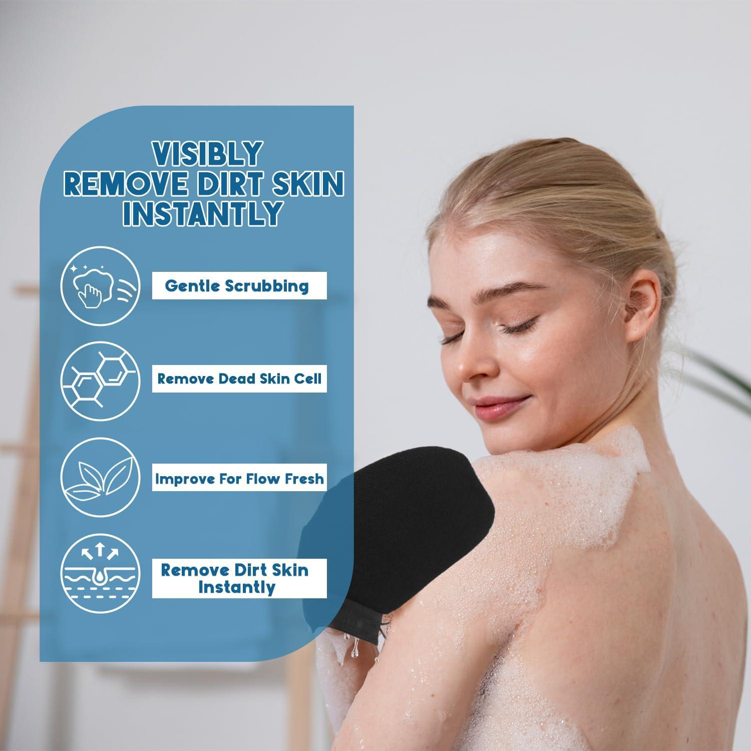 Paquete de 4 Guantes Exfoliantes Effloresce para Ducha