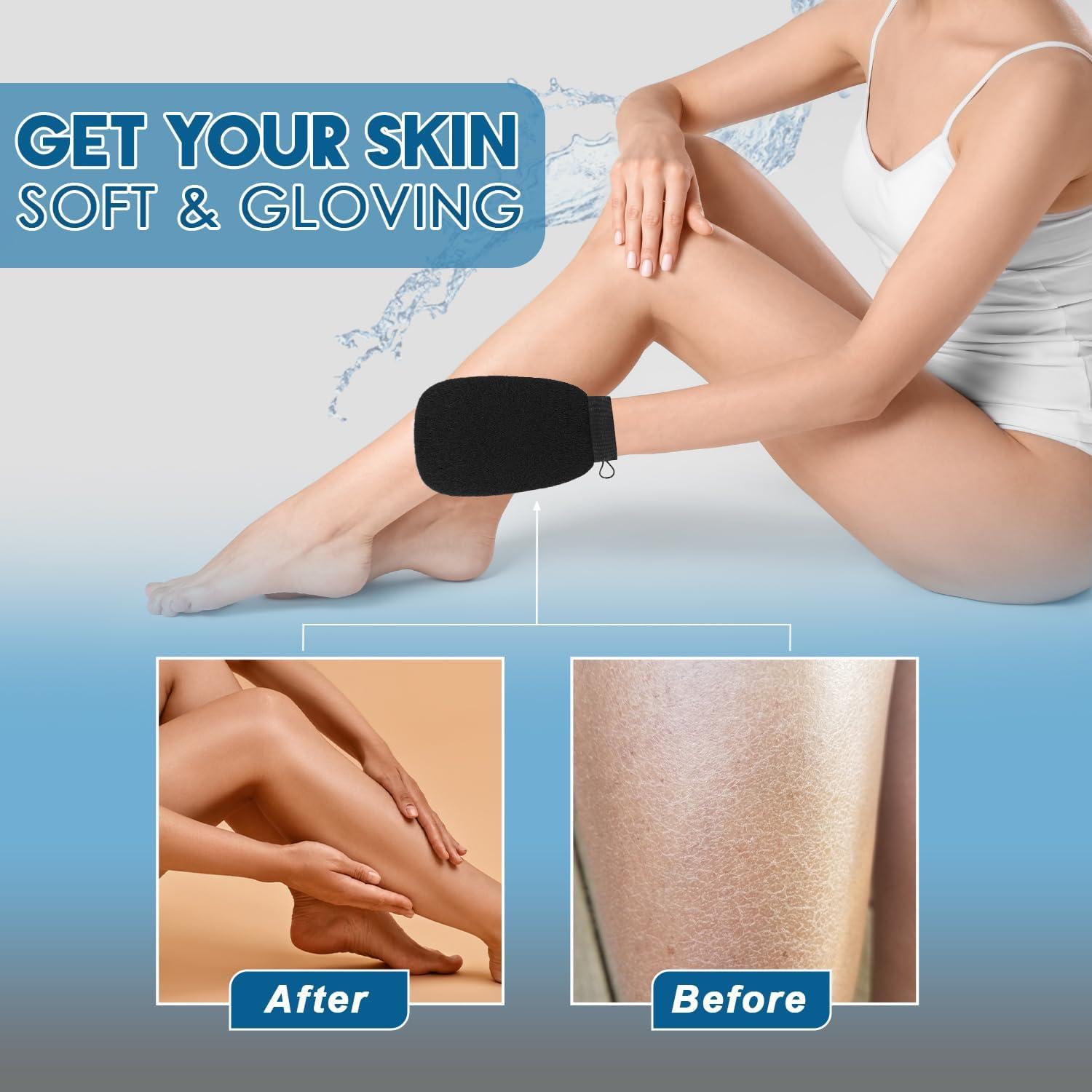 Paquete de 4 Guantes Exfoliantes Effloresce para Ducha