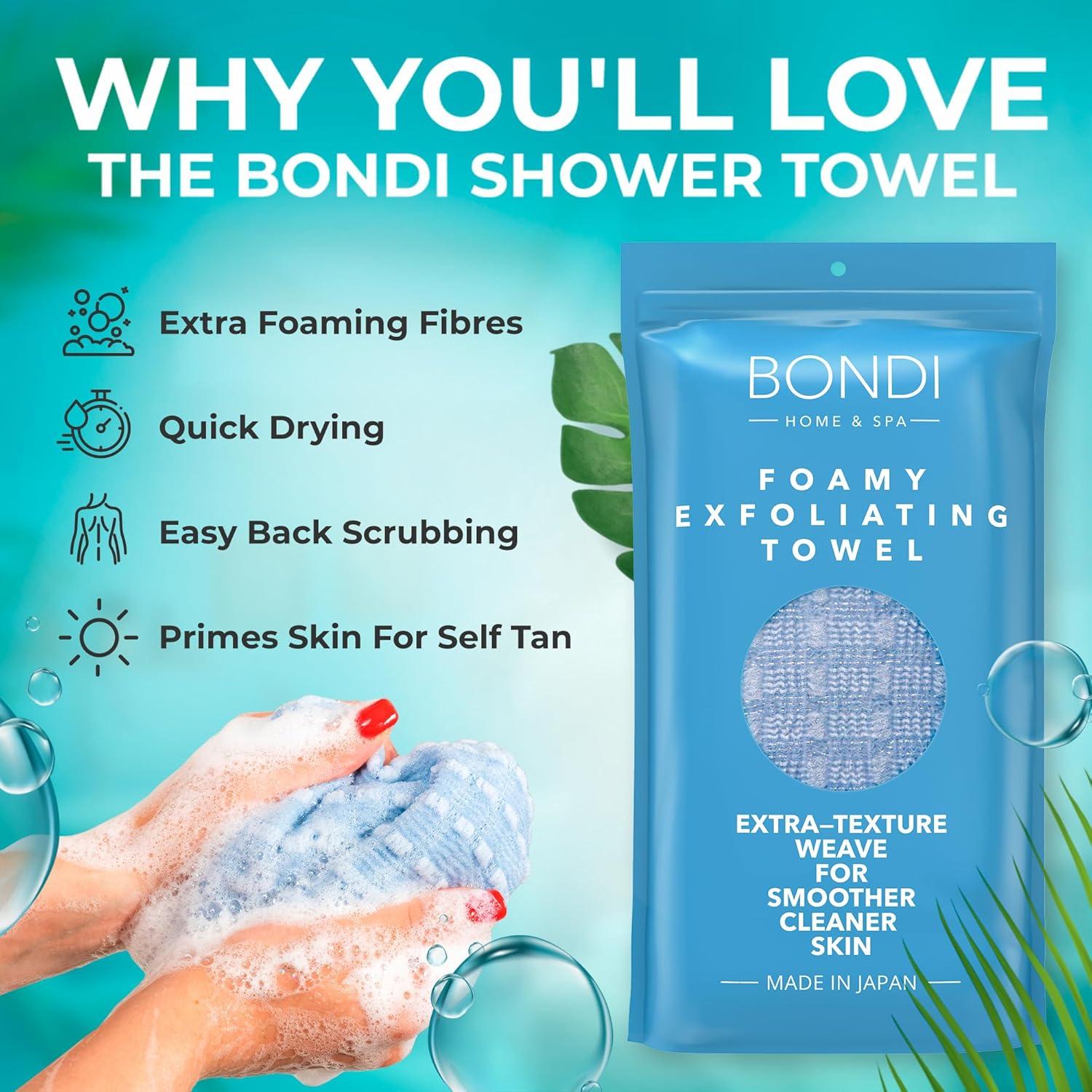 Toalla Exfoliante Bondi - Extra Larga - Hecha en Japón