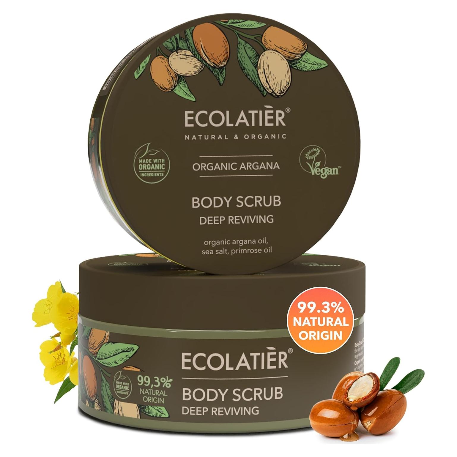 Exfoliante Corporal ECOLATIER con Aceite de Argán 240 ml