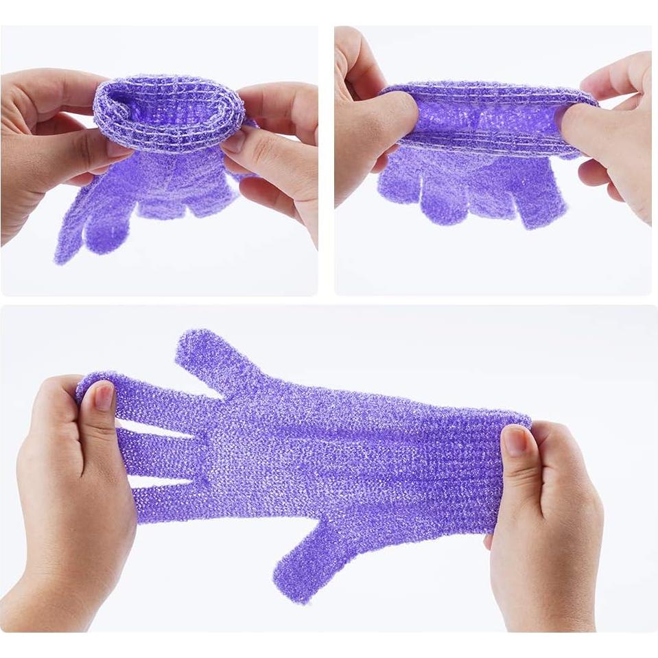 10 Pares de Guantes Exfoliantes CVNDKN 100% Nylon Ducha