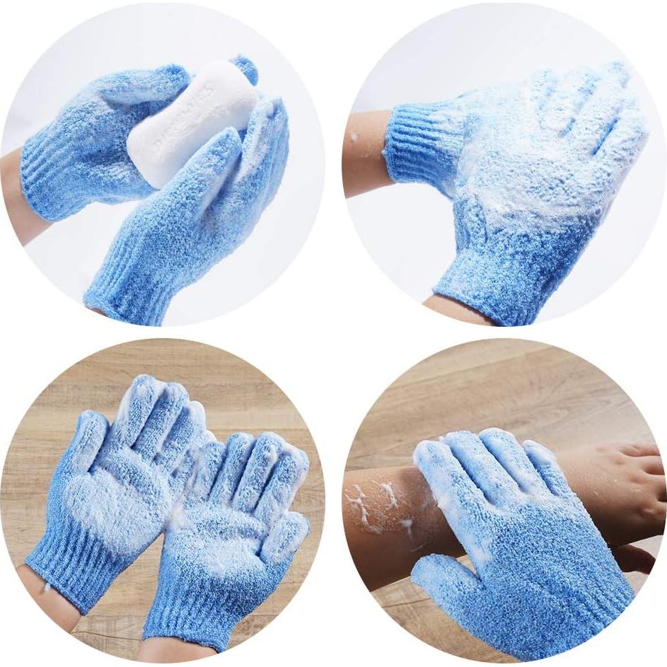 10 Pares de Guantes Exfoliantes CVNDKN 100% Nylon Ducha
