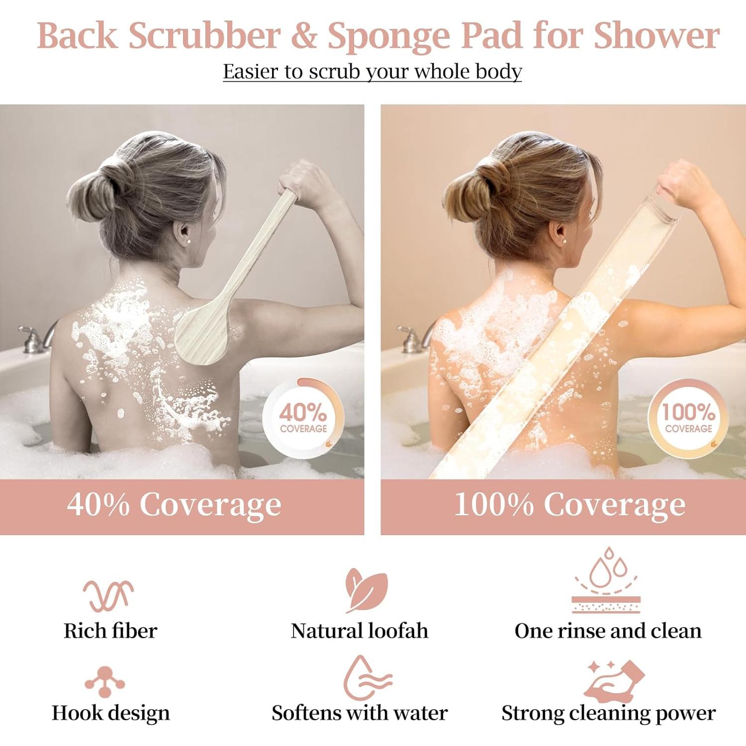 Juego de Esponjas de Lufa Natural Exfoliantes 2 Piezas