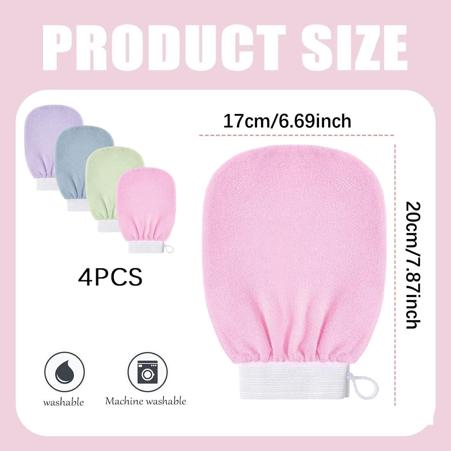 Guantes Exfoliantes Corporales 4 PCS Genérico - Ducha y Spa