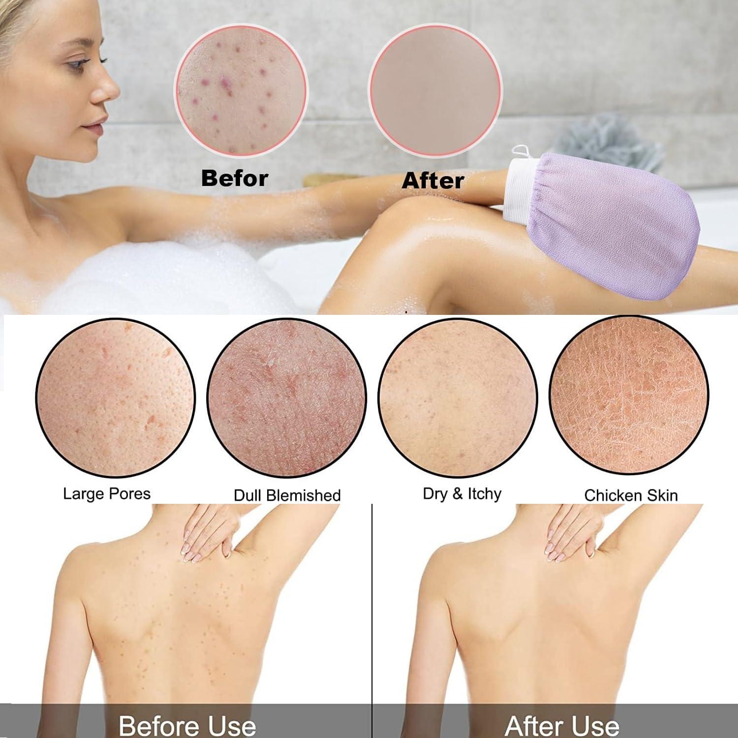 Guantes Exfoliantes Corporales 4 PCS Genérico - Ducha y Spa