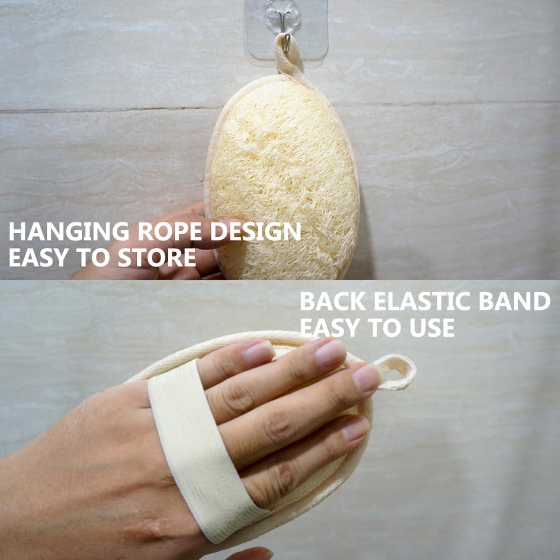 Paquete de 3 Esponjas de Lufa Natural Exfoliantes 10-16 cm