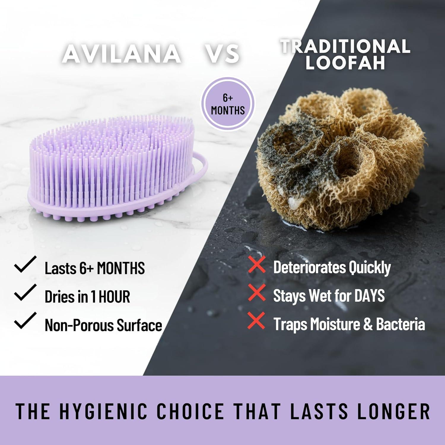 Exfoliante Corporal de Silicona Avilana con Plata - Doble Lado