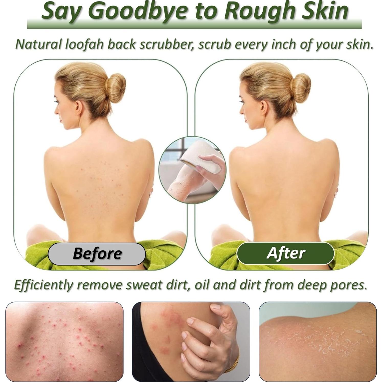 Esponja de Lufa Natural Exfoliante FYRLFB con Mango 80 cm