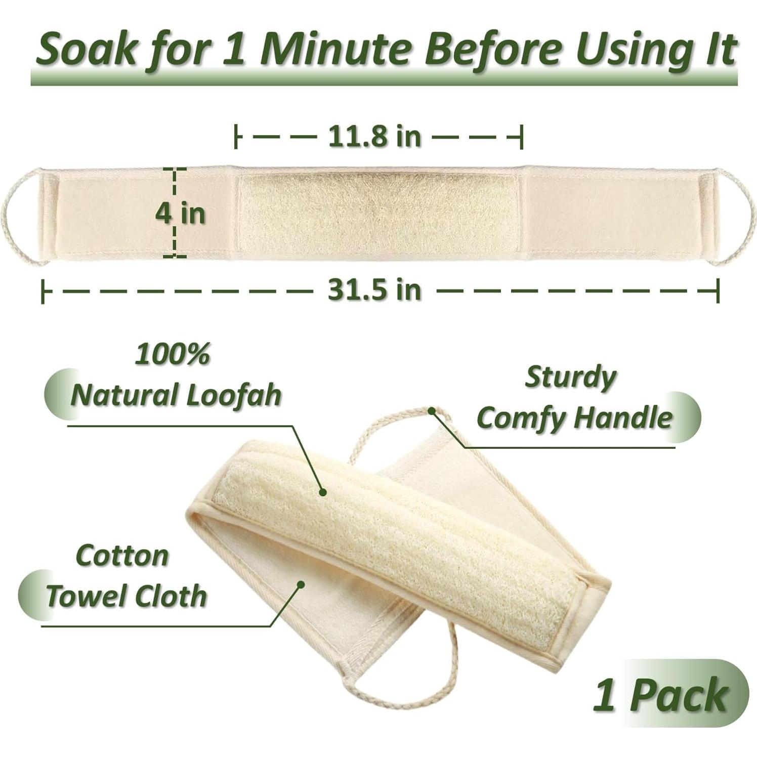 Esponja de Lufa Natural Exfoliante FYRLFB con Mango 80 cm