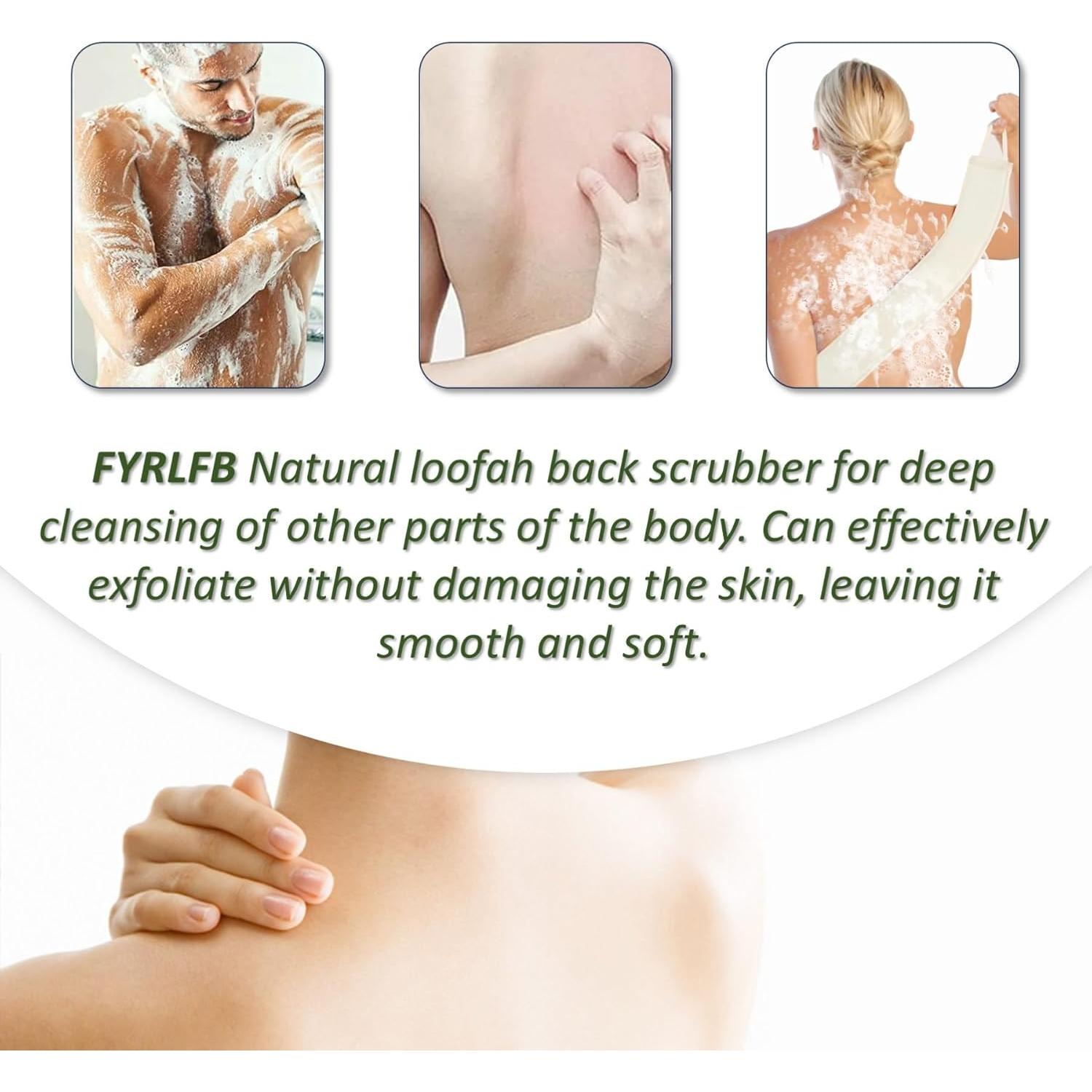 Esponja de Lufa Natural Exfoliante FYRLFB con Mango 80 cm