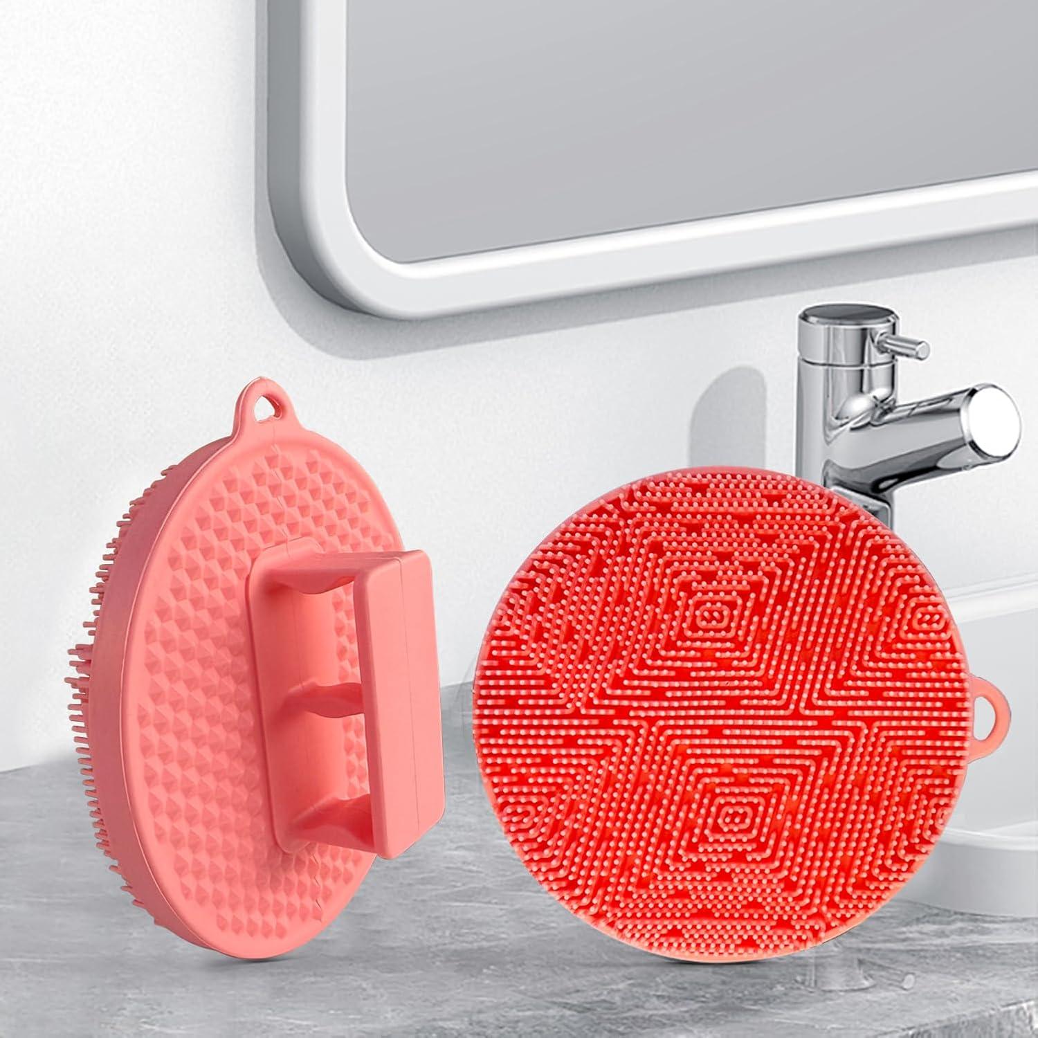 Exfoliador Corporal de Silicona Tmeng Rosa - Suave y Higiénico