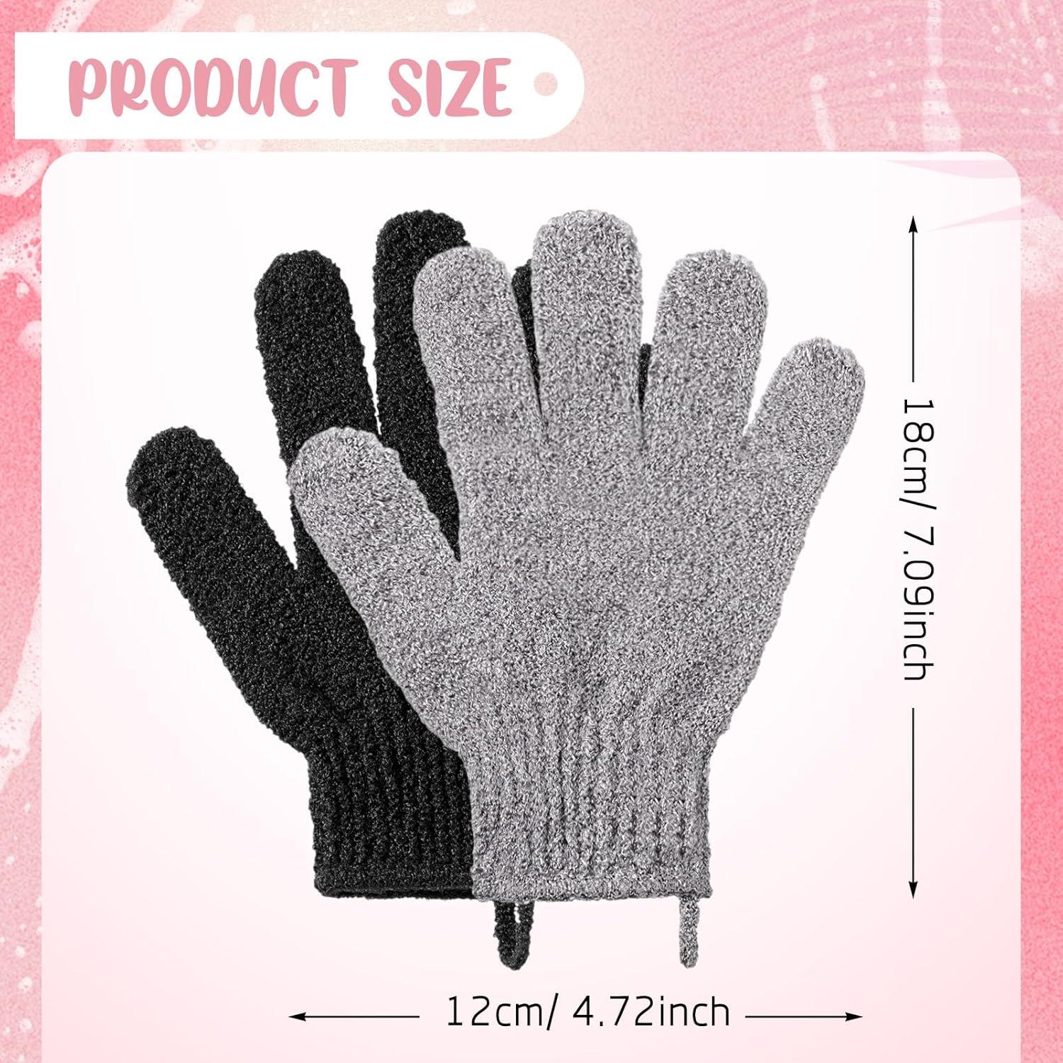 104 Guantes Exfoliantes Didaey para Baño y Spa - Negro y Gris