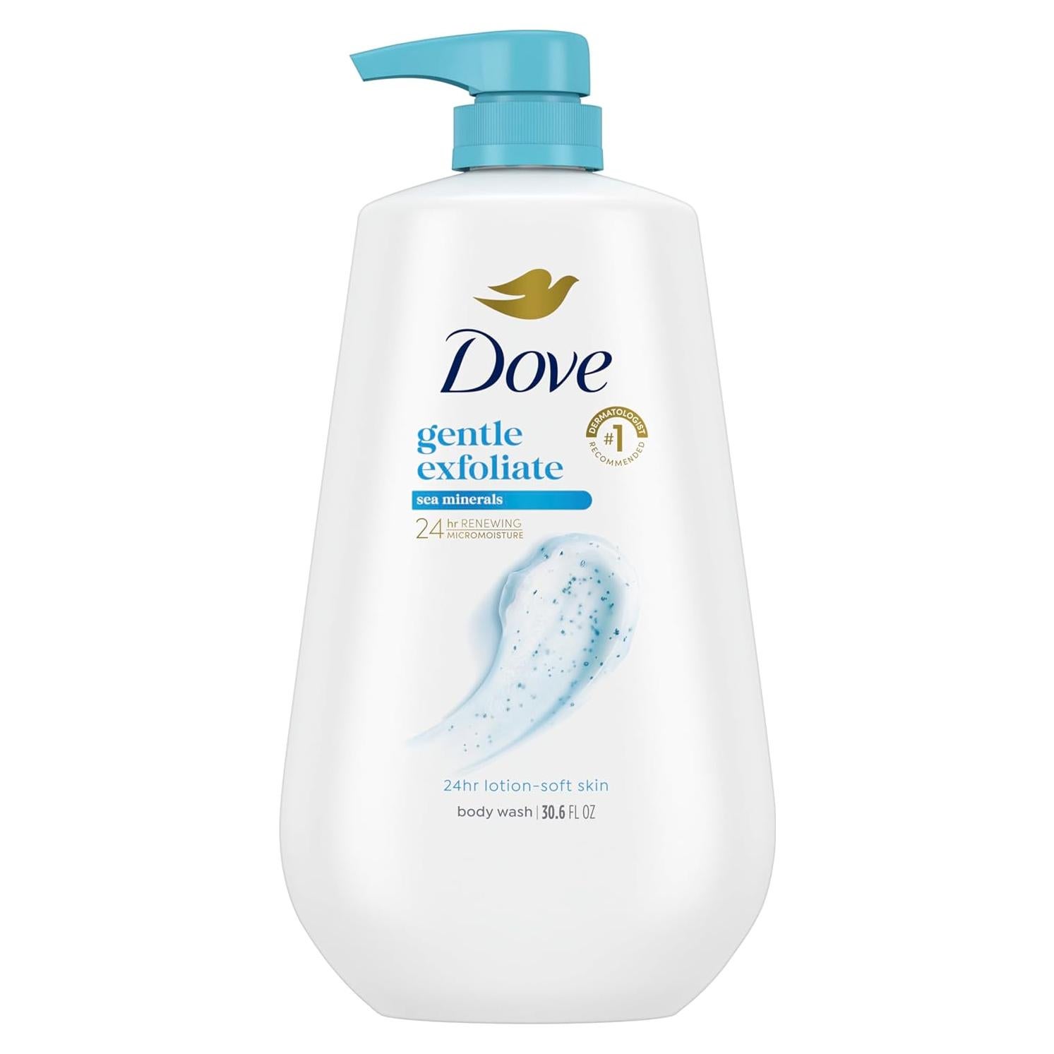 Dove Gel de Baño Exfoliante Suave 900 ml con Minerales