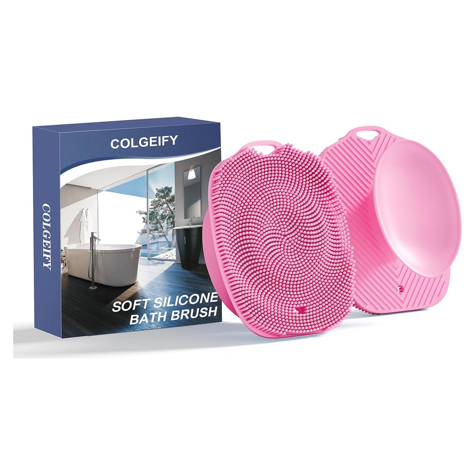 Cepillo de Baño de Silicona COLGEIFY Rosa 10 cm Exfoliante