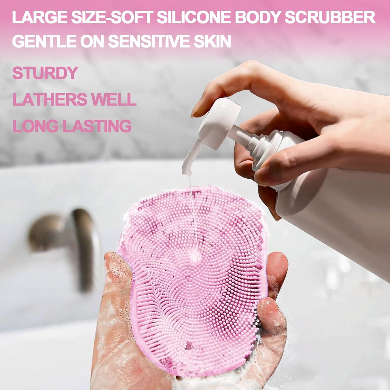 Cepillo de Baño de Silicona COLGEIFY Rosa 10 cm Exfoliante