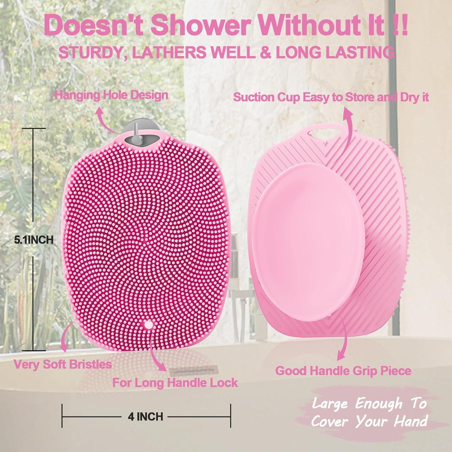 Cepillo de Baño de Silicona COLGEIFY Rosa 10 cm Exfoliante