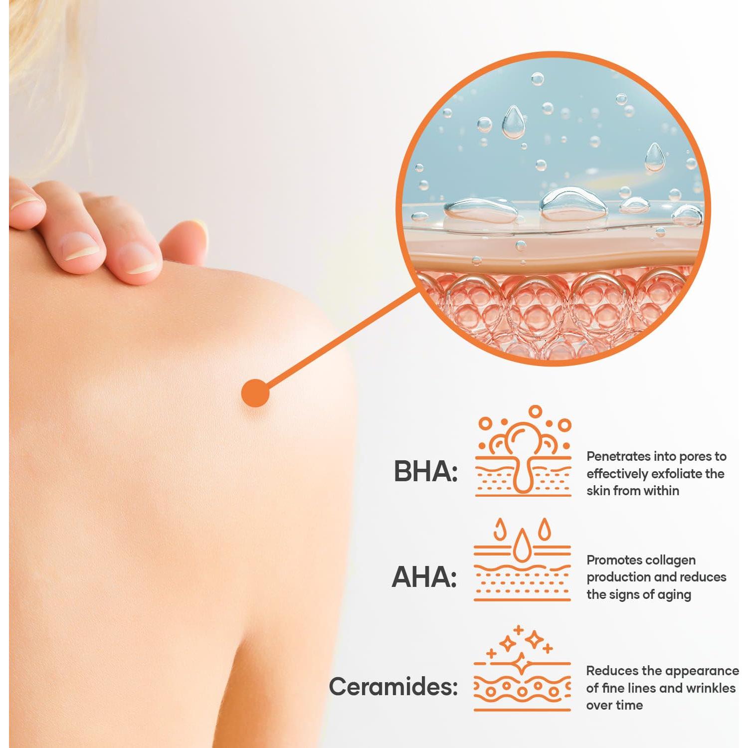 Jabón Corporal Exfoliante KERAPIL Ácido Salicílico 2 Pk