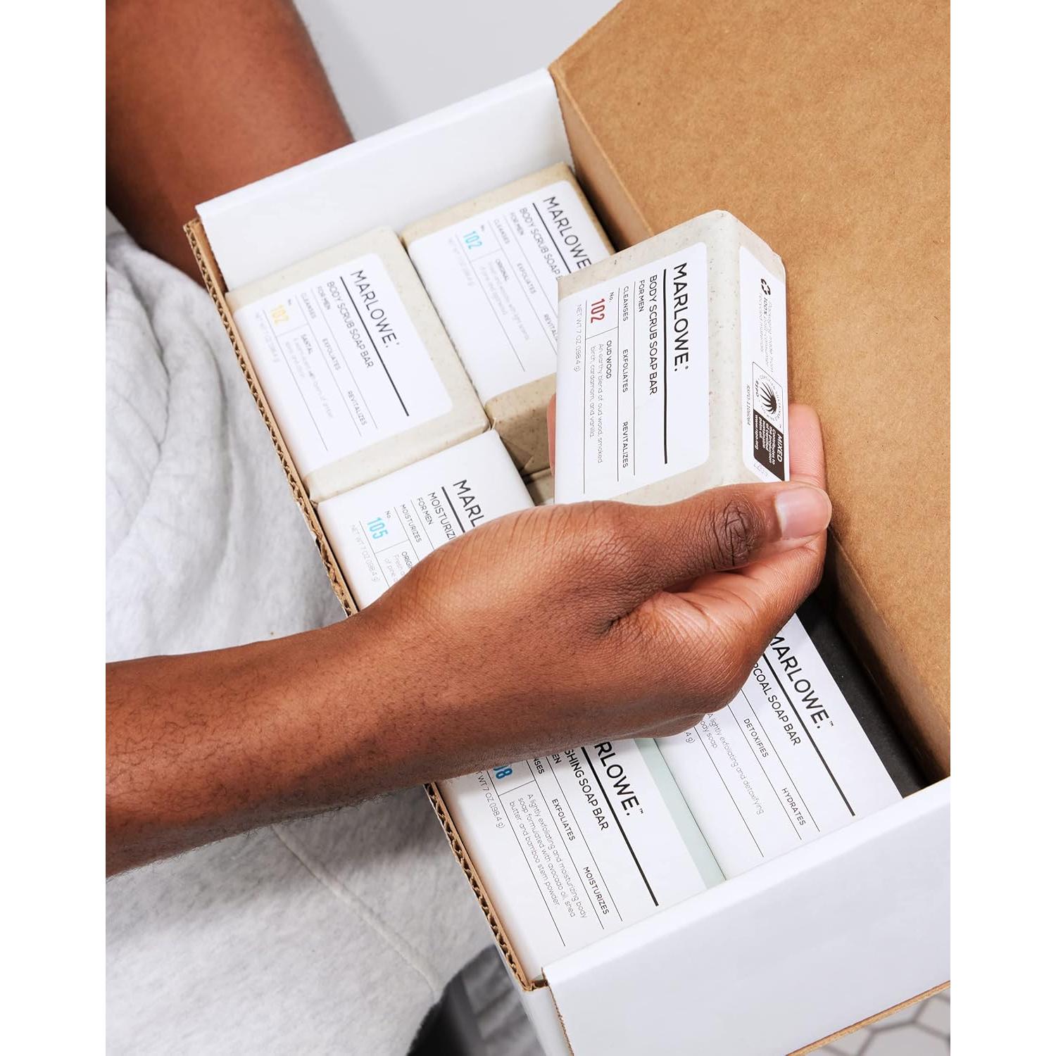 Juego de Jabones en Barra MARLOWE 12 Piezas Cuidado Masculino