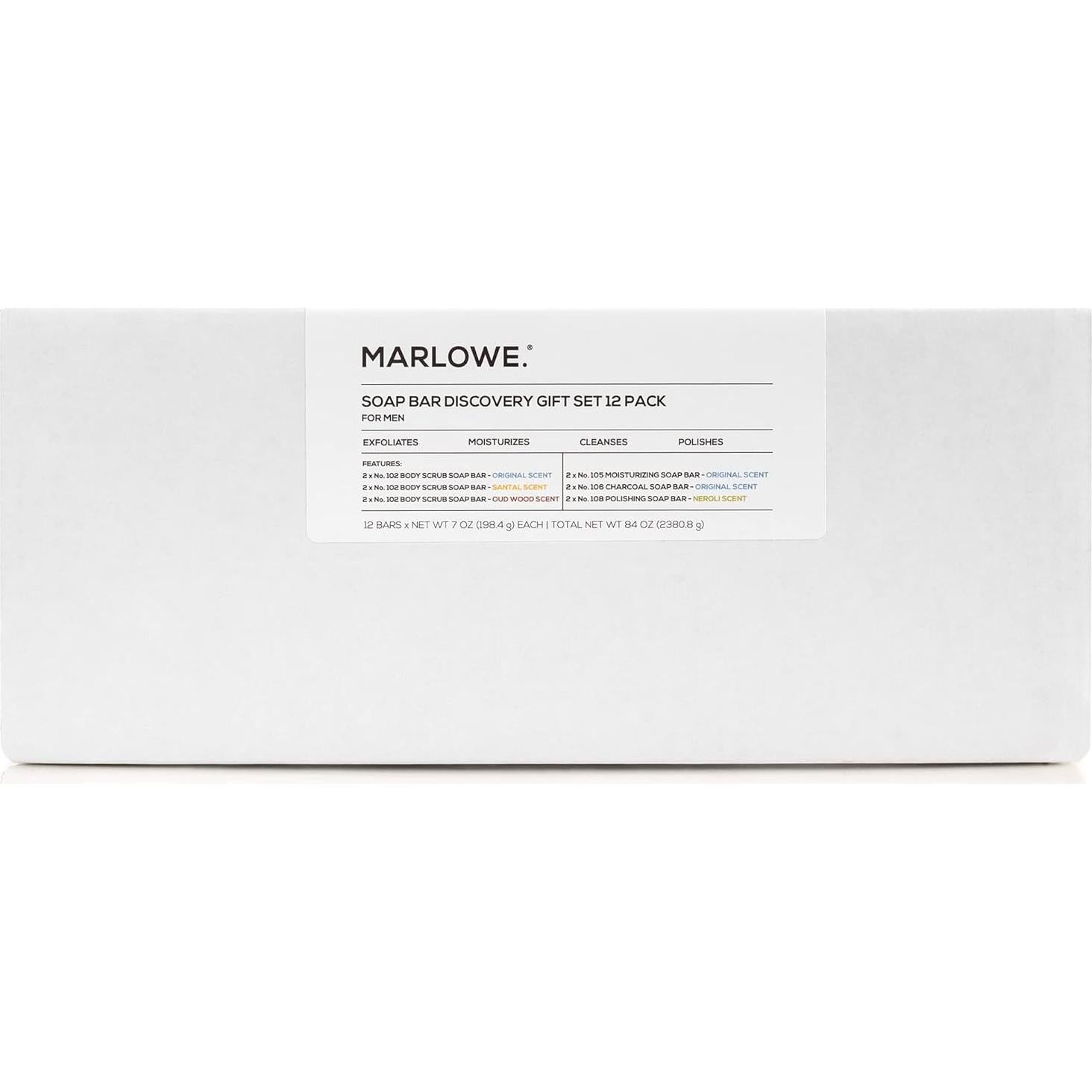 Juego de Jabones en Barra MARLOWE 12 Piezas Cuidado Masculino
