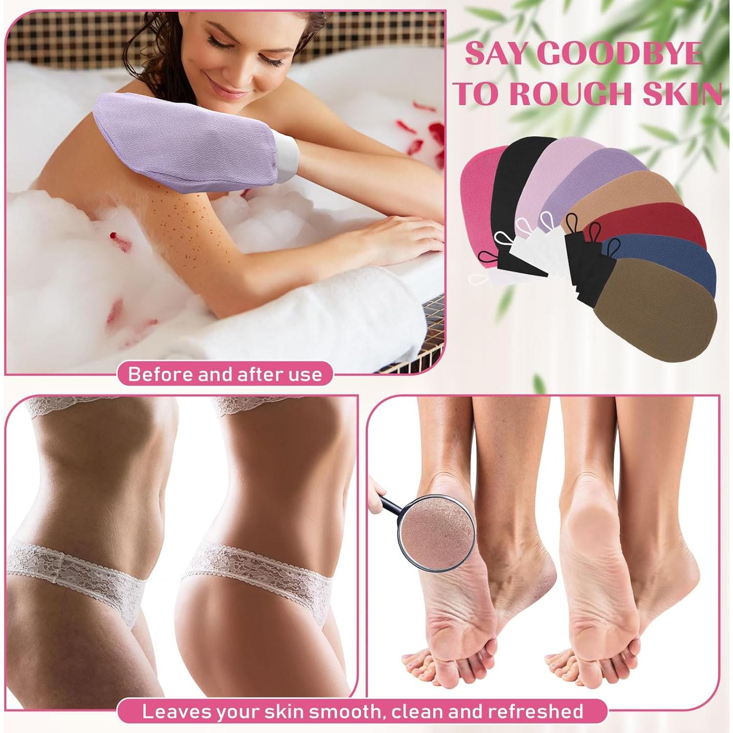 20 Guantes Exfoliantes Multicolor FoldTier 14x22 cm