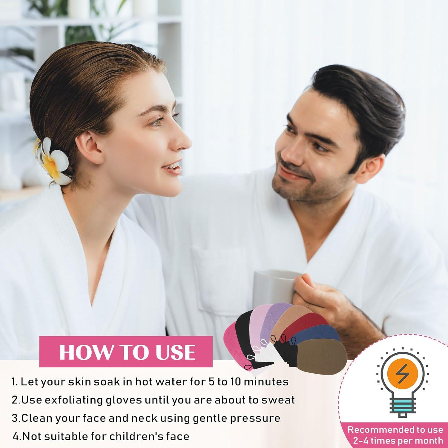 20 Guantes Exfoliantes Multicolor FoldTier 14x22 cm