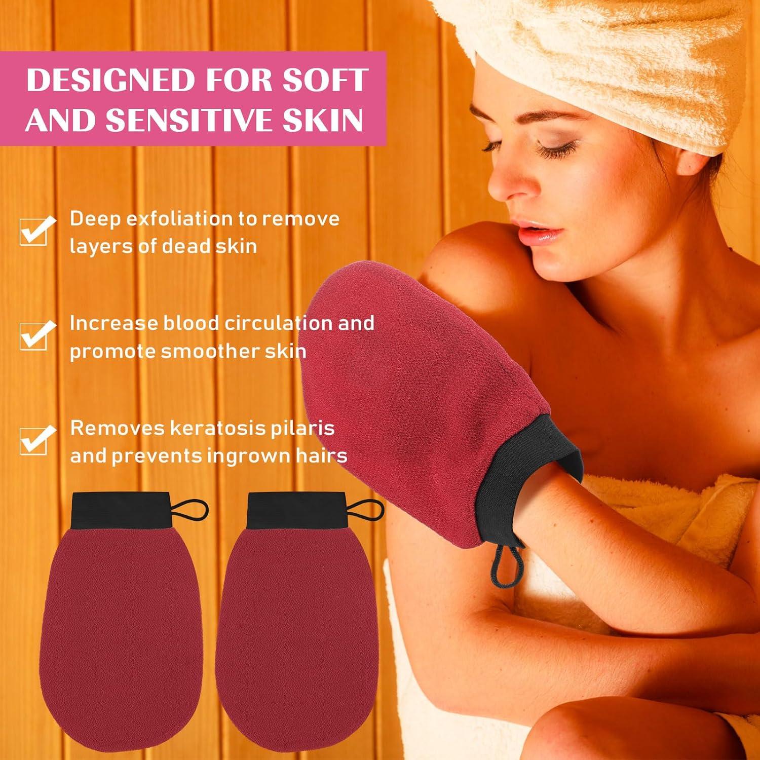 20 Guantes Exfoliantes Multicolor FoldTier 14x22 cm