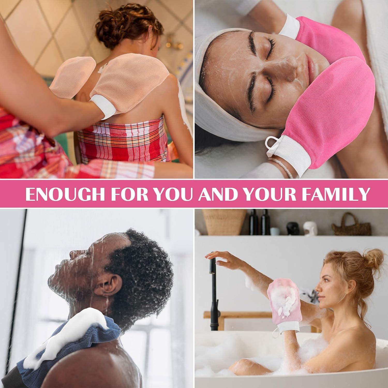 20 Guantes Exfoliantes Multicolor FoldTier 14x22 cm