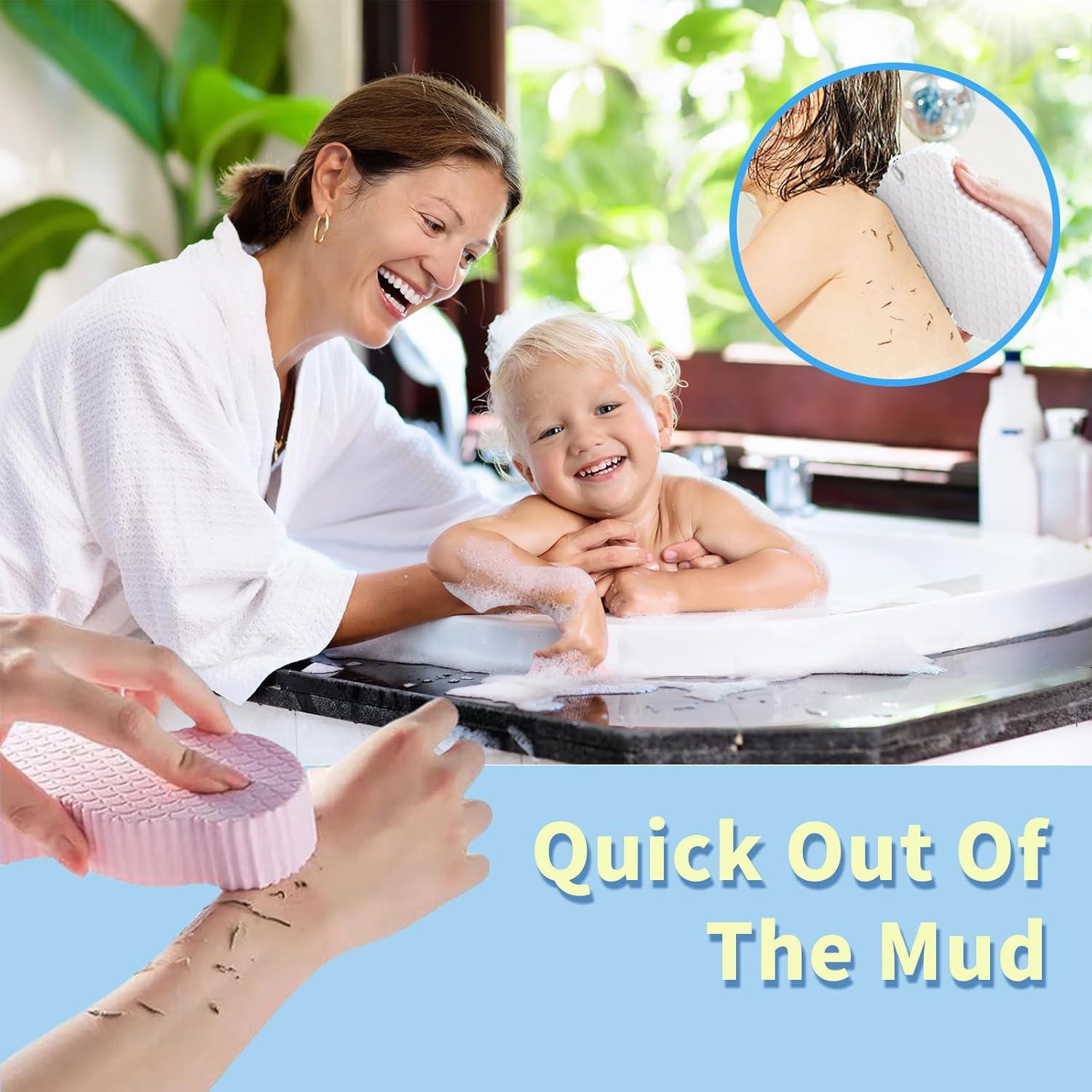 Esponjas de Baño Exfoliantes Suaves 4 Pcs Luffa