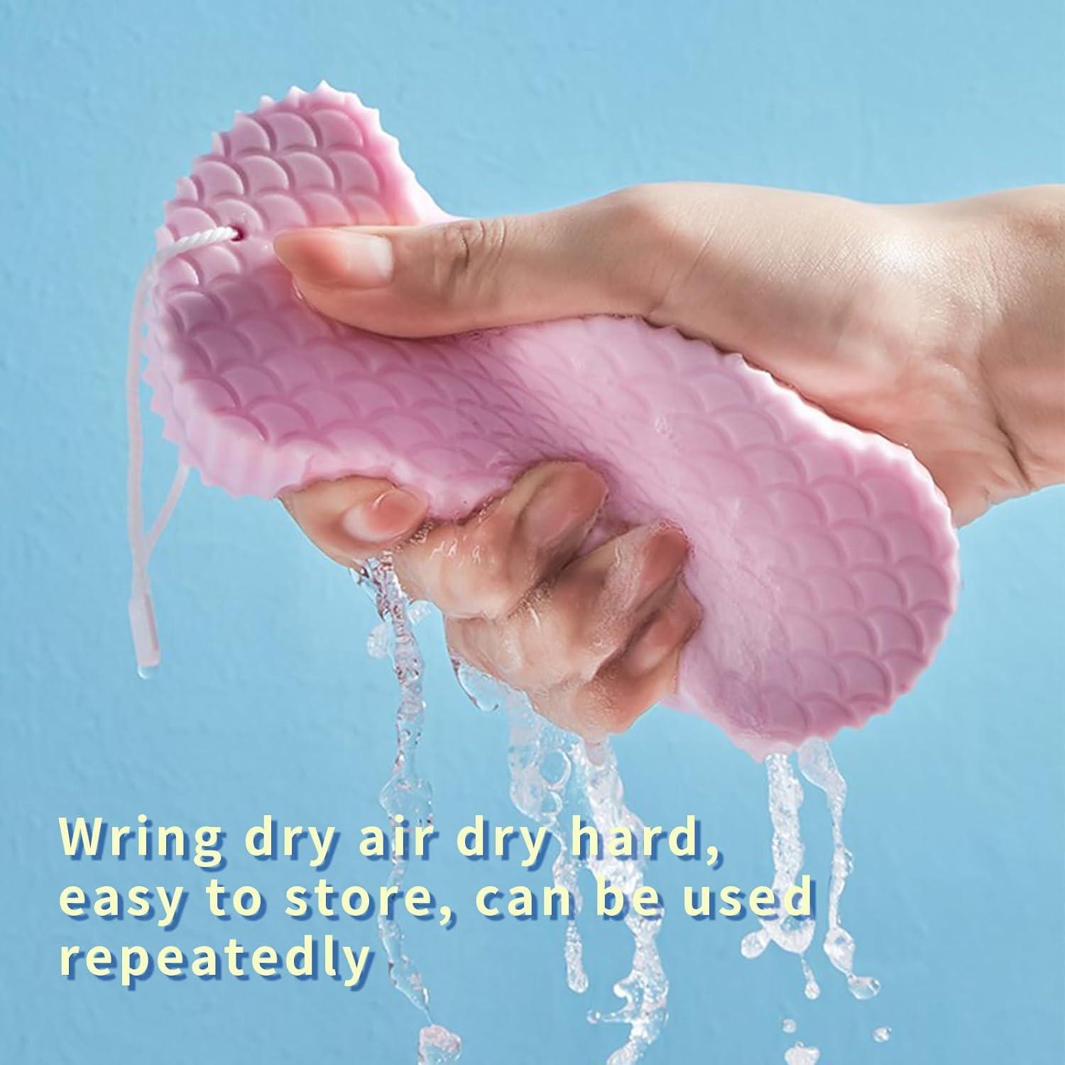 Esponjas de Baño Exfoliantes Suaves 4 Pcs Luffa