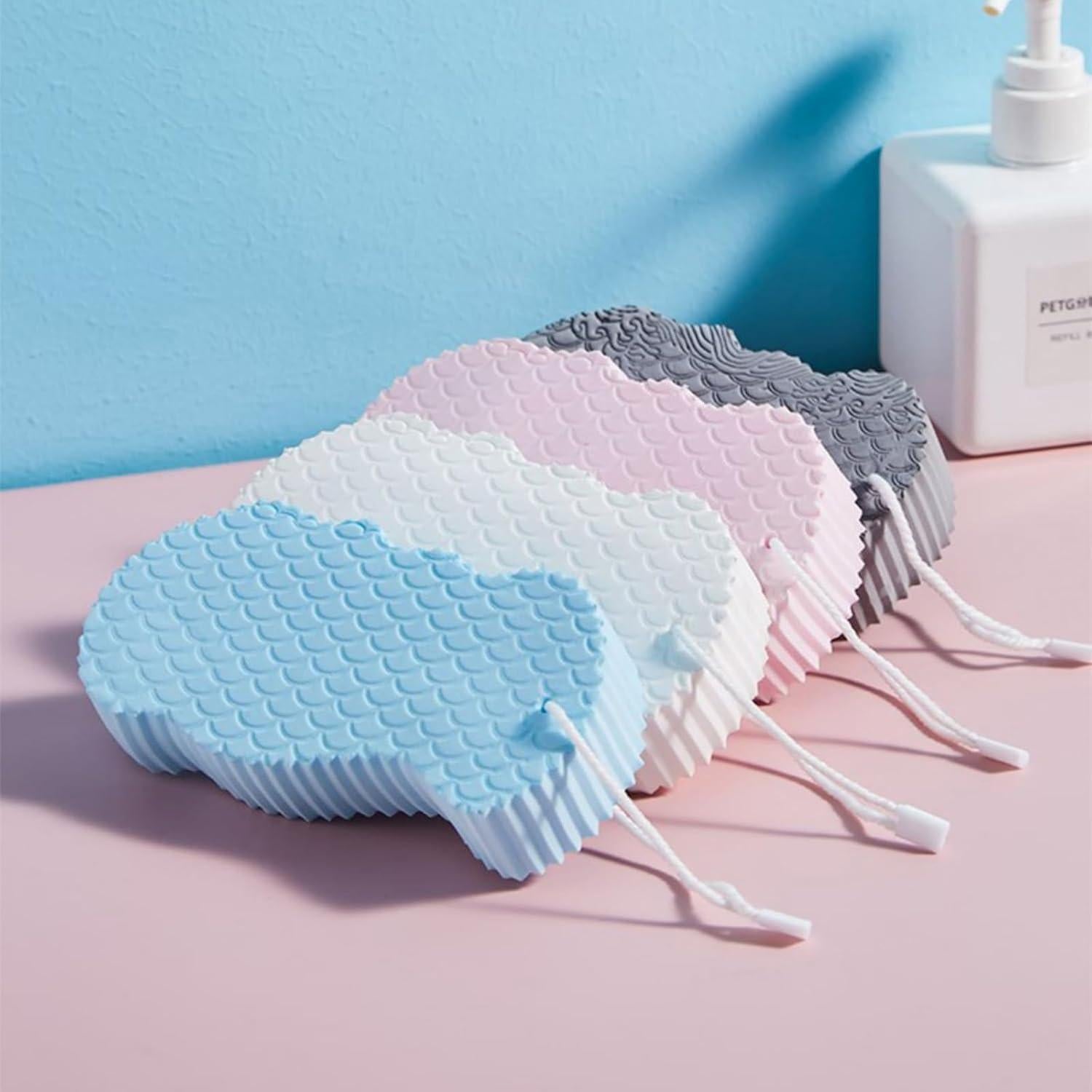 Esponjas de Baño Exfoliantes Suaves 4 Pcs Luffa