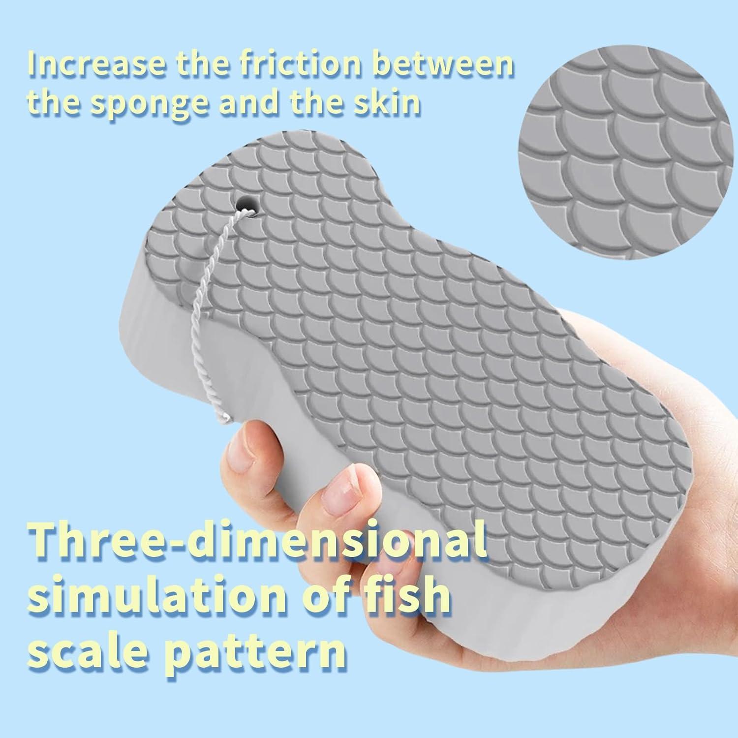 Esponjas de Baño Exfoliantes Suaves 4 Pcs Luffa