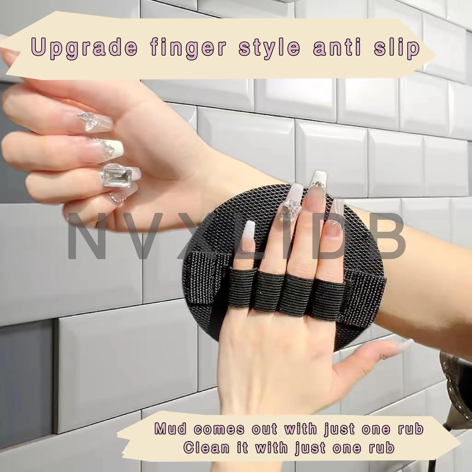 Guantes Exfoliantes de Goma Natural NVXLIDB - Paquete de 2