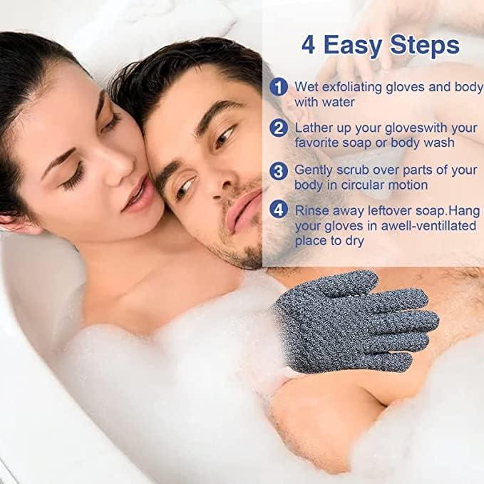 Guantes Exfoliantes Yiclick 12 Pares para Baño Ducha