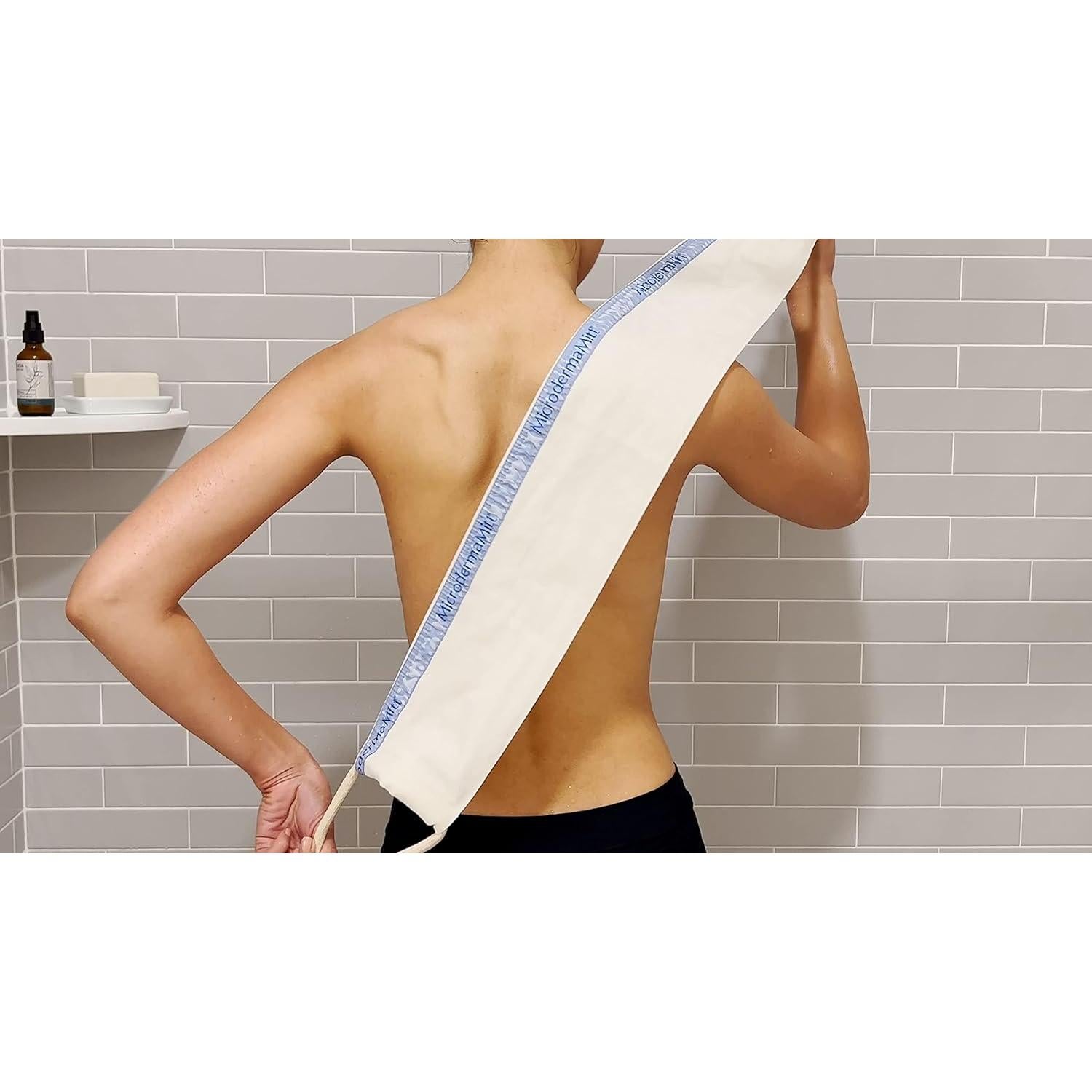 Exfoliador de Espalda MicrodermaMitt - Doble Cara Natural