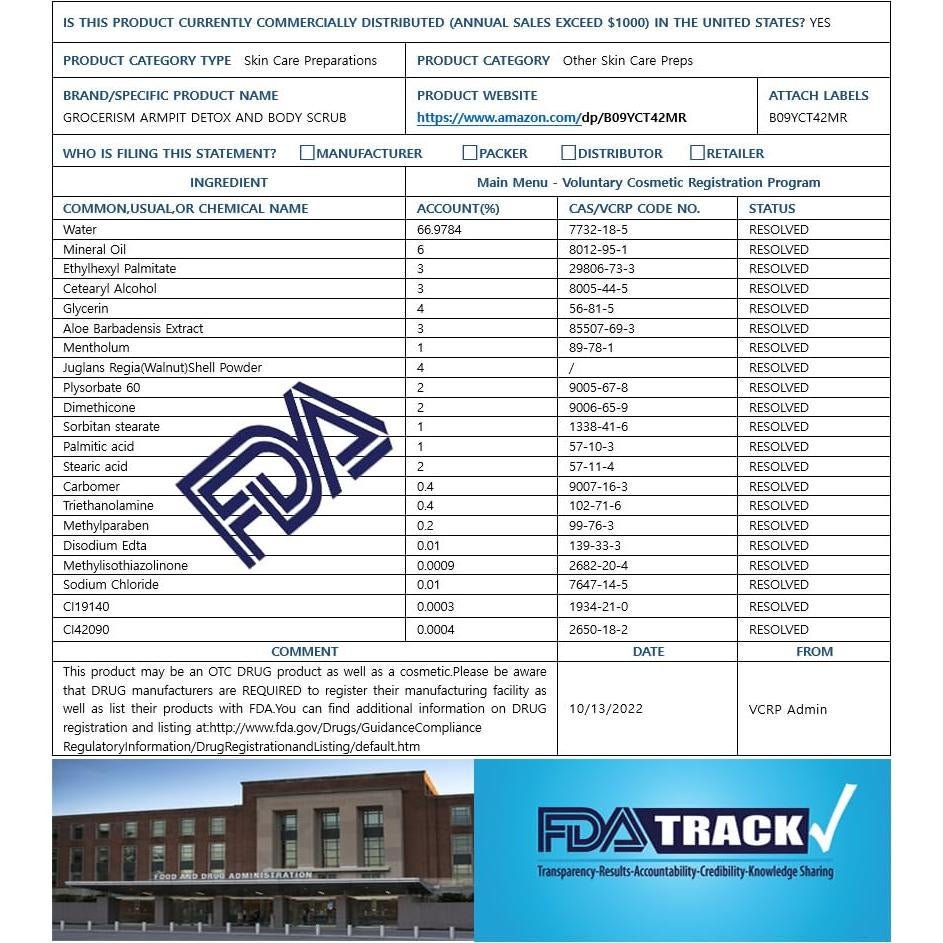 Exfoliante Detox para Axilas Berlaney 249 g Menta Aloe Vera