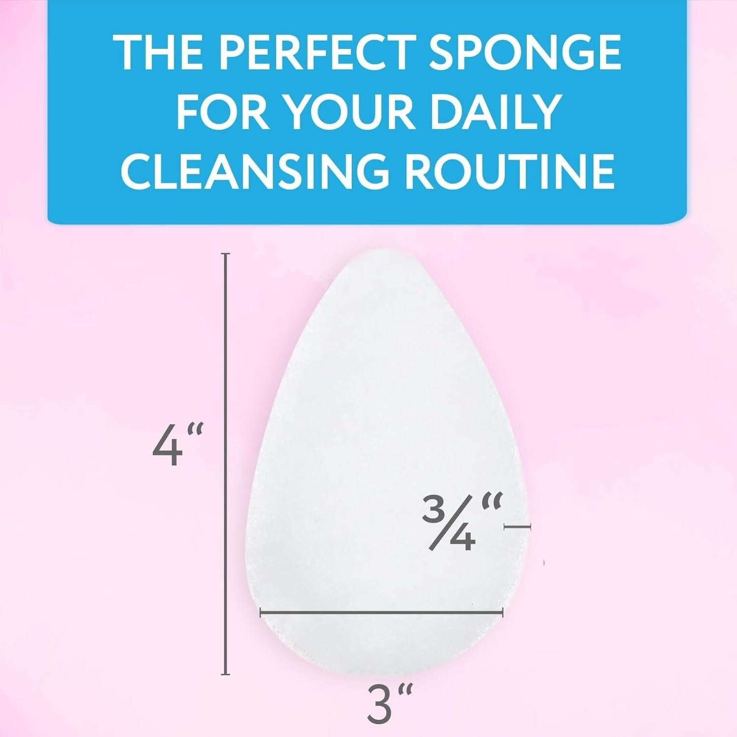 Esponjas Faciales Exfoliantes Impresa 10 Piezas Blanco