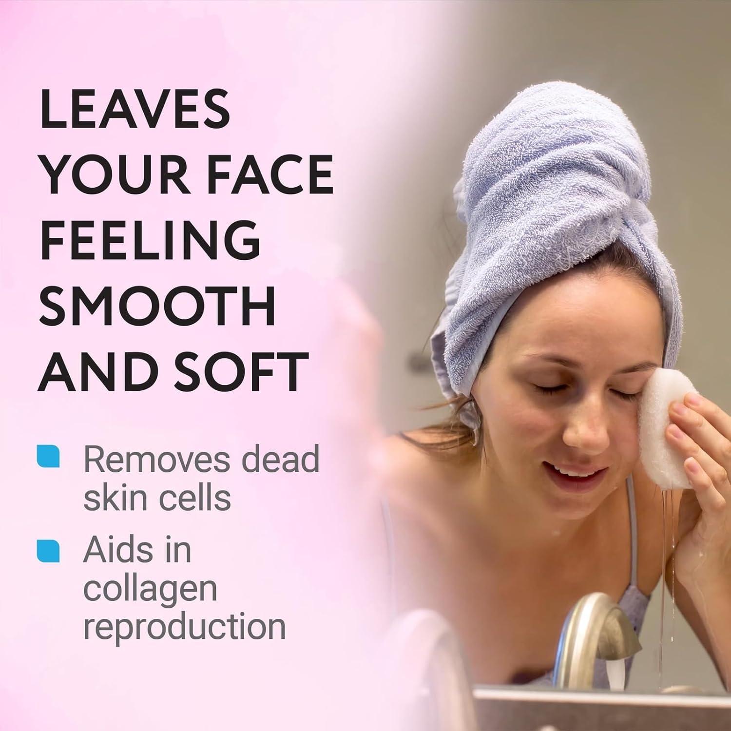 Esponjas Faciales Exfoliantes Impresa 10 Piezas Blanco